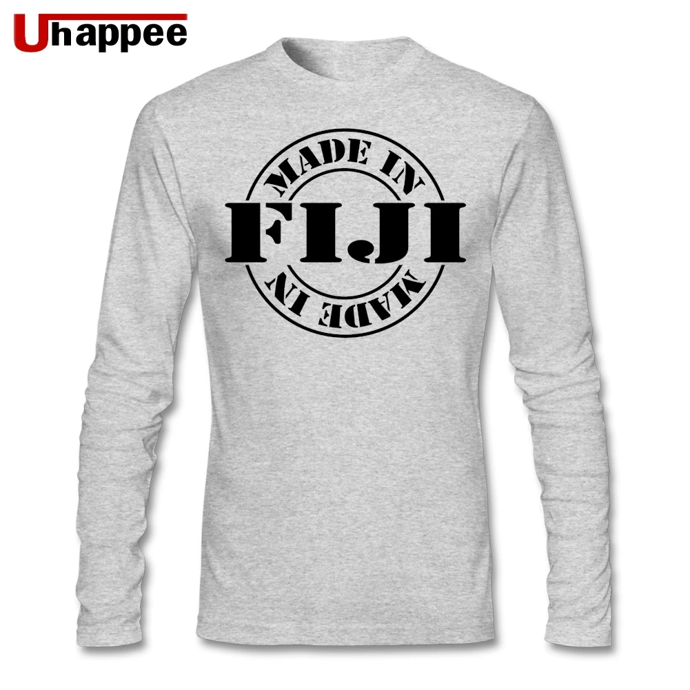 Мужские футболки в стиле хип-хоп с принтом «fiji», подарок на год, мужские хлопковые трусы с круглым вырезом и длинными рукавами, большие размеры