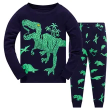 Одежда для мальчиков; зимняя детская одежда; топы с рисунком динозавра для девочек+ штаны; пижамы; комплекты одежды для сна; детская одежда для мальчиков; Ropa Para Nina