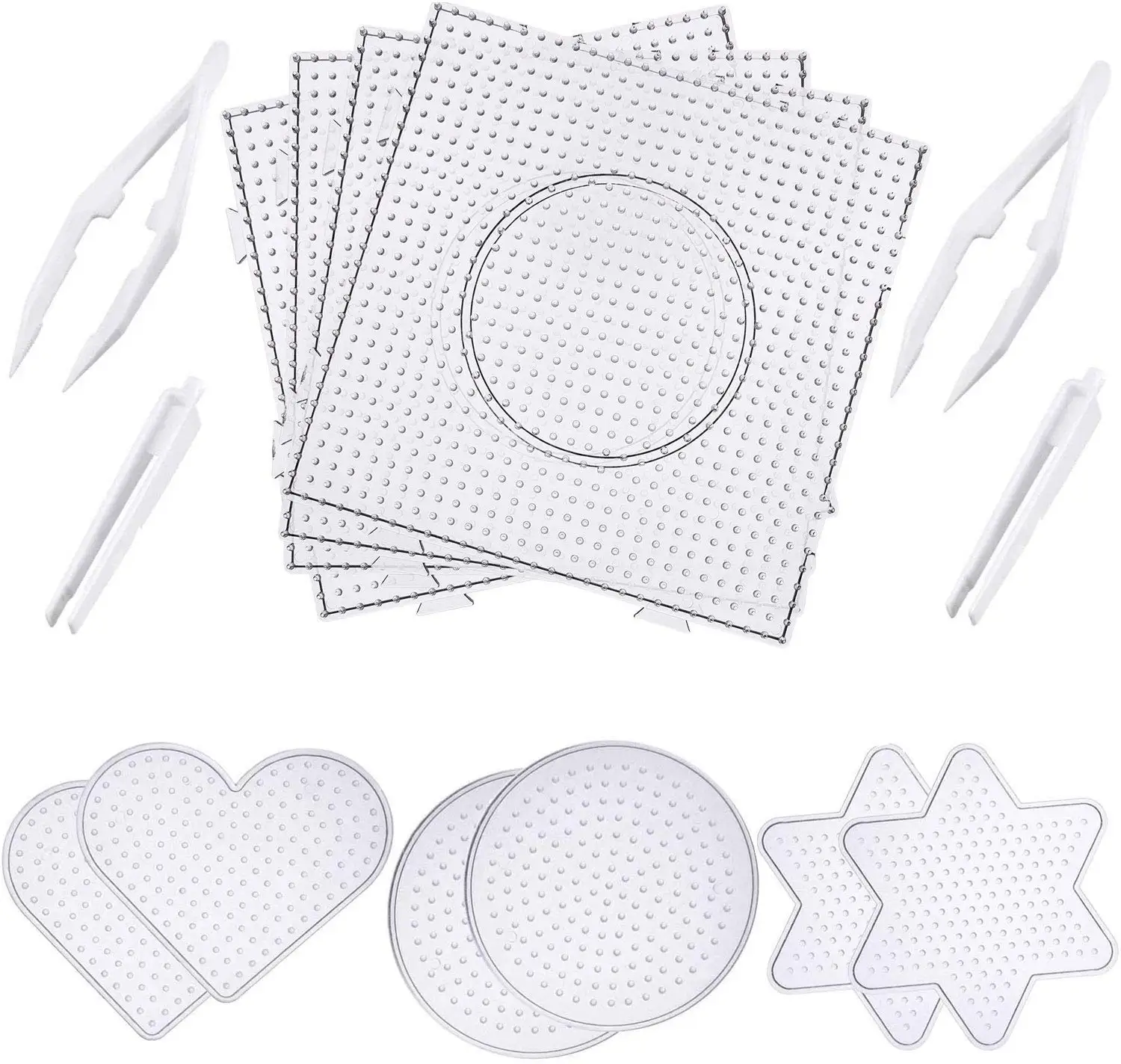 JINLETONG предохранители бусины 5 мм прозрачные пластиковые Pegboards Хама pegboard с 4 шт.