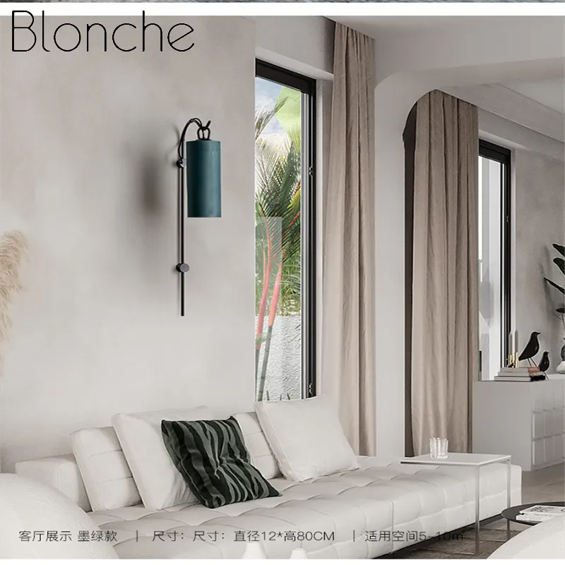 Blonche, скандинавский настенный светильник, современный, E27, настенные бра, светильники, стеклянные светильники для домашнего декора, промышленный светильник, лестничное искусство, лофт светильник