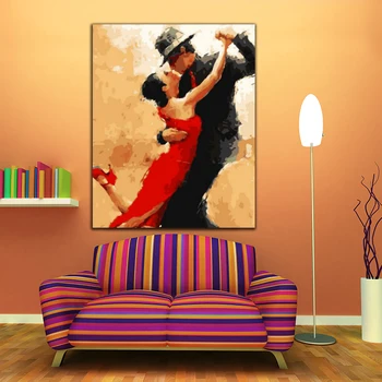 

DIY colorings pictures by numbers with dance picture drawing Relief painting by numbers framed Home