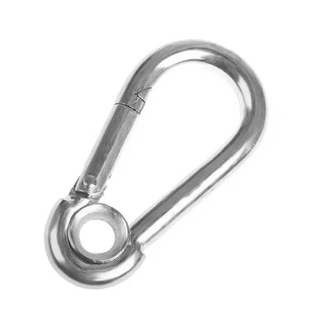 

Outdoor Climbing Stainless Steel Safety Hook Clip Locking Keychain Carabiner