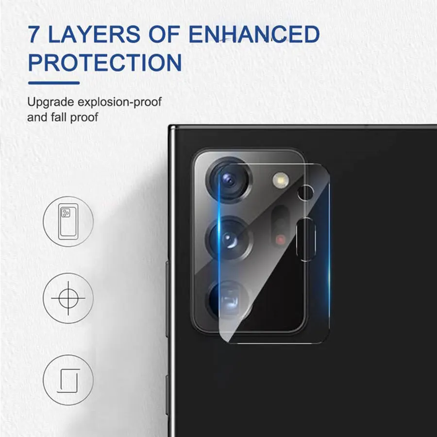 5Pcs Camera Protector Glass for Samsung Galaxy S21 Ultra S21 Plus Note 20 S20 A72 A52 A32 5G A41 A31 A21S Back Lens Screen film