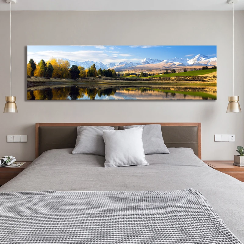 Новая Зеландия Хаттон Хил Южная остров кантерберский регион секретное озеро, природа декоративный пейзаж настенные картины Домашний декор
