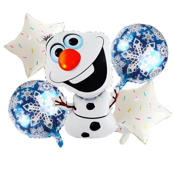 

5pcs Olaf foil balloons snowman wedding birthday party decorations child toys baby shower air inflatable ballons set