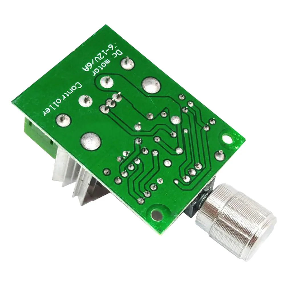 DC motor fan speed controller 6V-12V 6A high power stepless speed regulation board switch