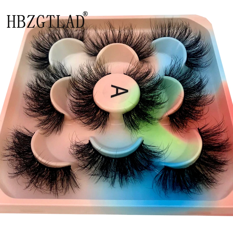 5 Pairs 3D Mink Lashes Natural Mink False Eyelashes Dramatic Volume Fake Eyelash Extension Faux Cils Wholesale Makeup Tools