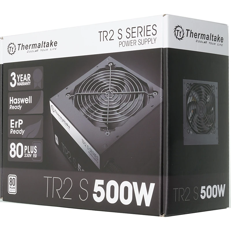Блок питания Thermaltake ATX 500W TR2 S 80+(24+4+4pin) APFC 120mm fan 5xSATA RTL