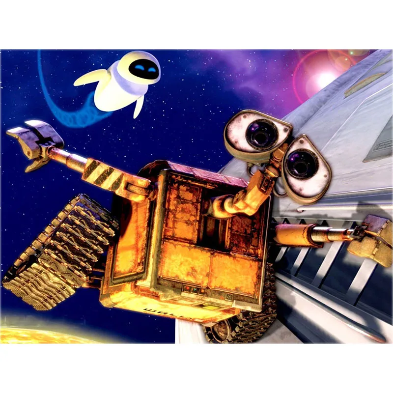 Мультяшная Алмазная вышивка робот полная дрель 5d Diy Алмазная вышивка WALL-E космическая Вышивка крестом горный хрусталь домашний декор художественный подарок A73 - Цвет: D