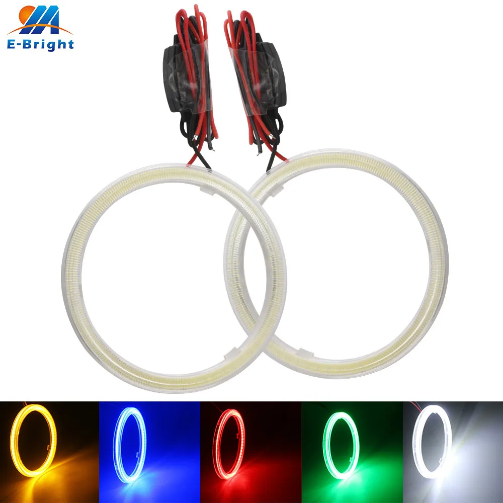 2X 60 мм 70 80 90 100 110 120 DC 12V COB Автомобильный светодиодный Ангельские глазки гало