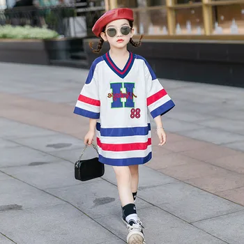 

Children Clothing T Shirt Girls Summer 2020 Toddler Girl Shirts Cute Cotton Clothes for Big Kids Teenage Cartoon Long Tee Coats