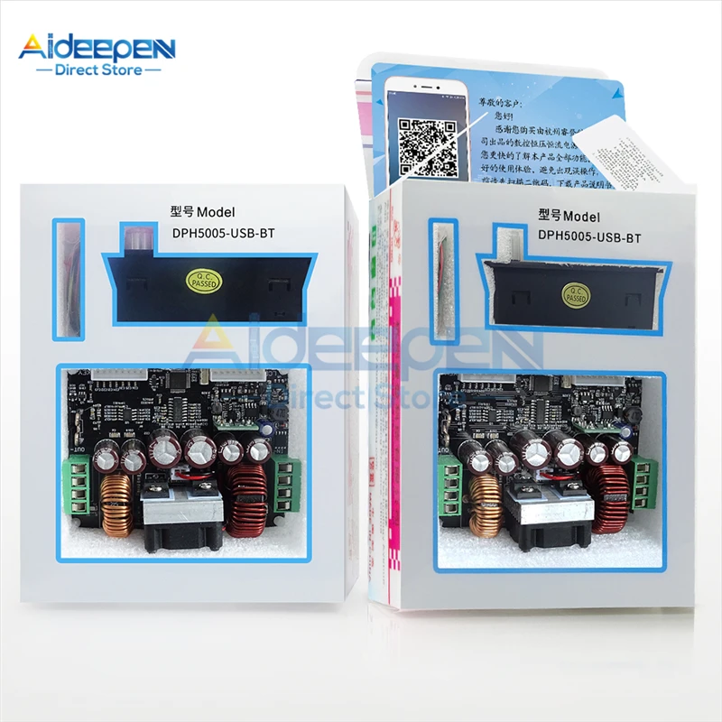 DC 6 V-50 V DPH5005 CNC понижающий преобразователь цветной экран DC Регулируемый источник питания с USB и Bluetooth связь