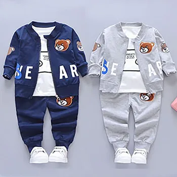 

Boys Clothing Suits Spring and Autumn Clothing Children's Suit T-shirt Pants 3-piece Suit Sportswear Clothing