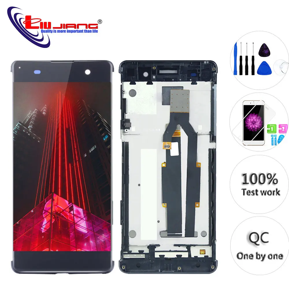 100% Tested 5.0'' For SONY Xperia XA F3111 F3112 F3115 F3116 LCD Display Digitizer Assembly Touch screen Frame with Free Tools |