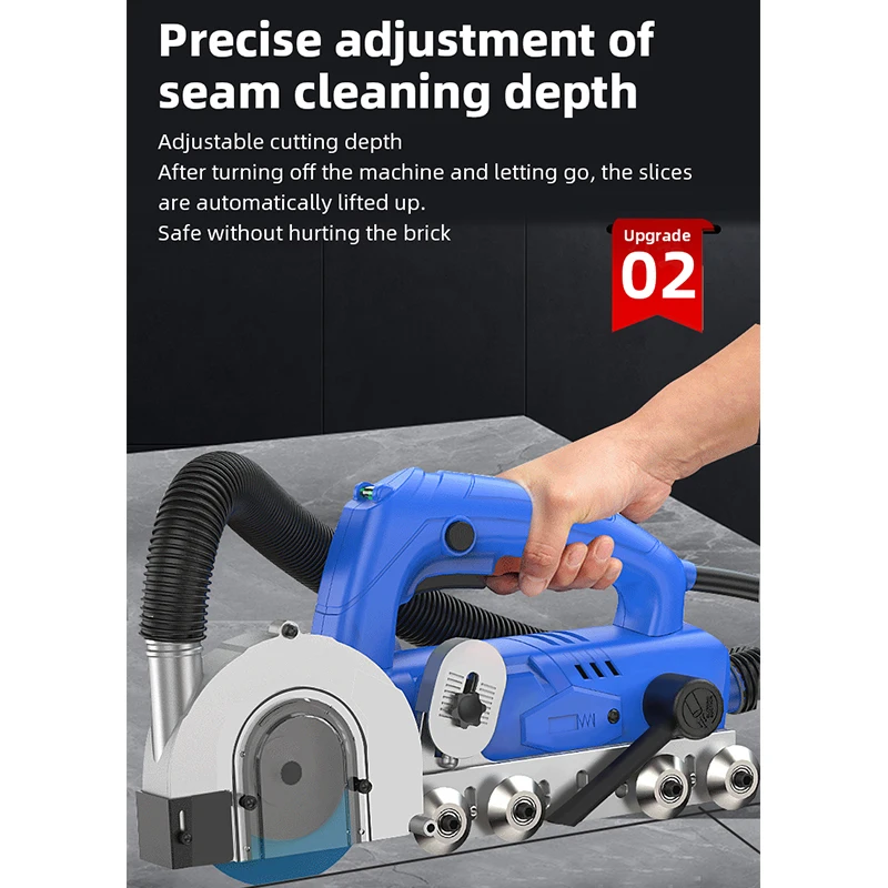 1200W Electric Seam Cleaner Seam Construction Tools Dustless Porcelain Floor Tile Seam Cleaner Slotting Tool 3
