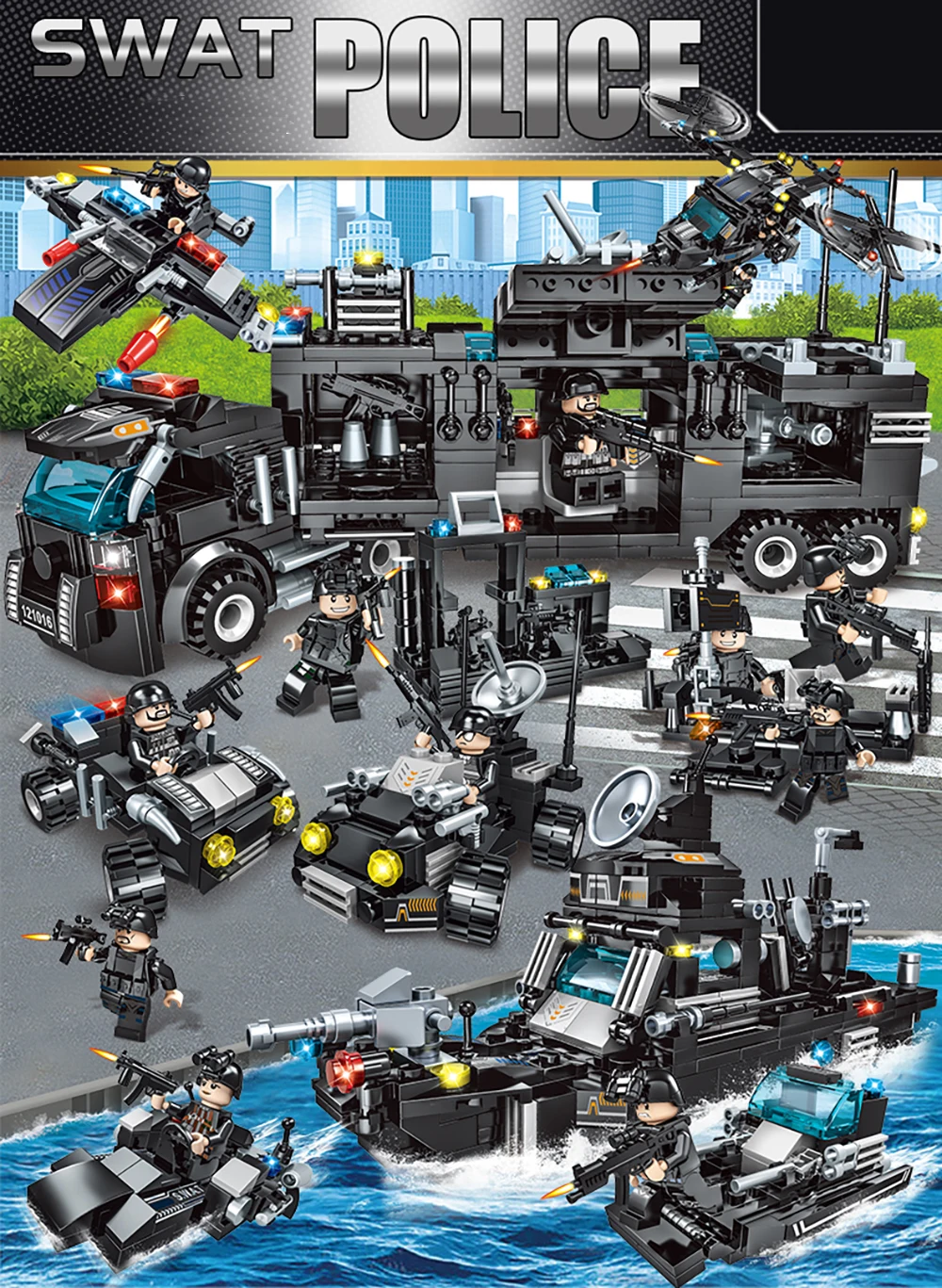 715 шт. строительные блоки городская полицейская серия Игрушечная машина самолет мальчик игрушка развивающий грузовик блоки Совместимые
