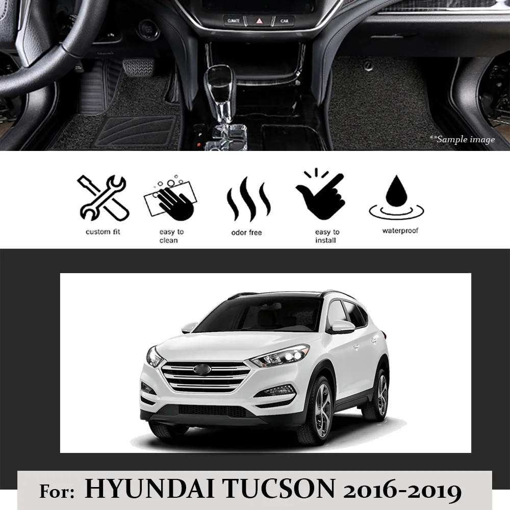 Для Hyundai Tucson 2016 2017 2018 2019 LHD Автомобильный Коврик Анти скольжения спереди и сзади