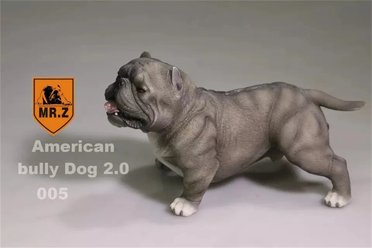Mr.Z 1/6 American Bully Pitbull Dog Pet Figure Animal Model Decor