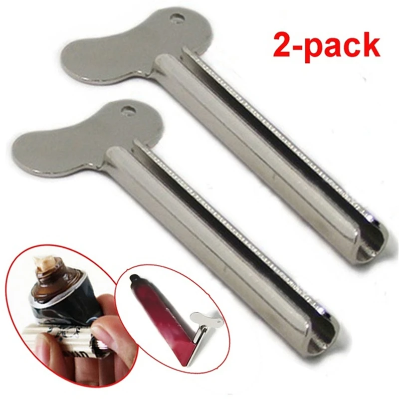 3001CVC-F1-HeatherYellowGold11-min 2pcs Stainless Steel Toothpaste Squeezer Bathroom Accessories Facial Cleanser Toothpaste Tube Rolling Press Squeezer Dispenser