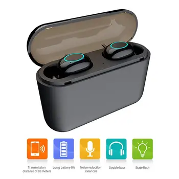 

Q32 Wireless Headphone Intelligent Touch Control Multi-function Bluetooth 5.0 TWS Stereo Bass Earphone with Charging Box
