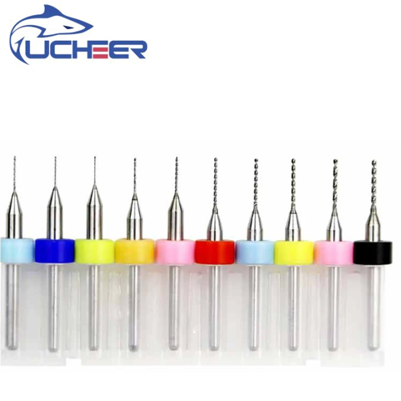 UCHEER 10pcs PCB Carving Tungsten Steel Auger Bit 0.1 0.2 0.3 0.4 0.5 0.6 0.7 0.8 0.9 1.0 mm | Инструменты