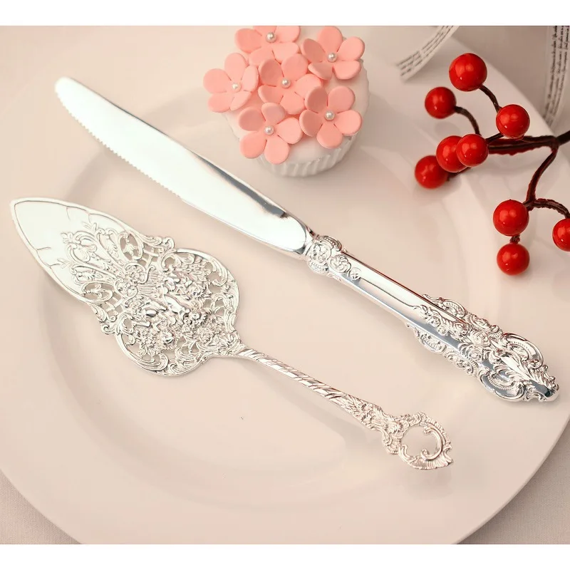Silver Cake shovel knife set  (2)