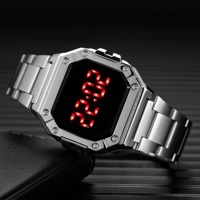 Gemaakt om te onthouden Verbinding inleveren Digital Watches Luxury Electronic Clock Men's Bracelets Wrist Watches For  Men Lover Watches Led Watch Zegarek Alarm Clock - Digital Wristwatches -  AliExpress