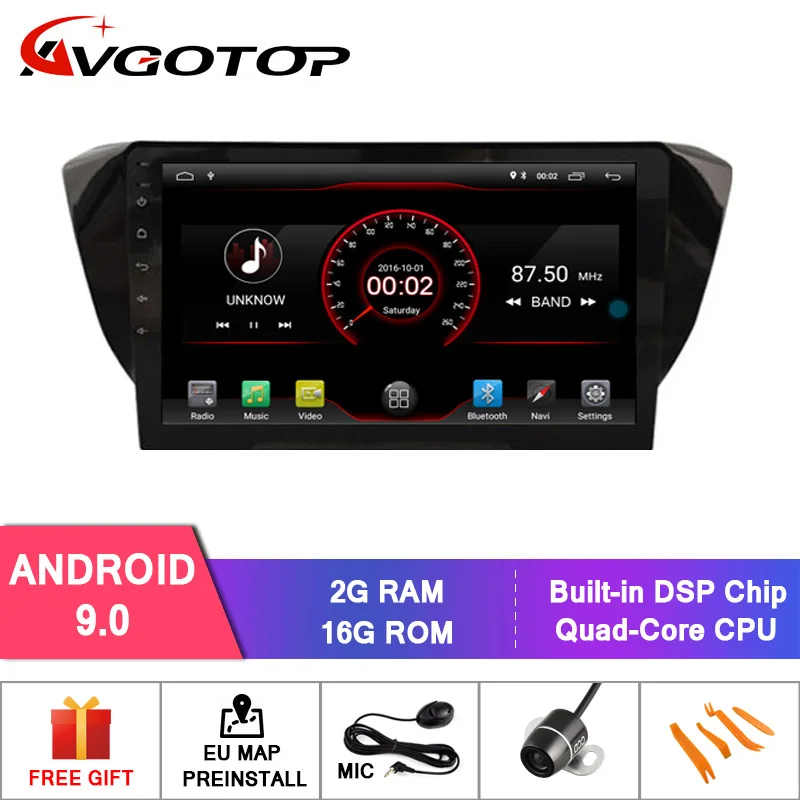 Perfect AVGOTOP 9211 Android 9 Bluetooth GPS Car Radio DVD Player For VOLKSWAGEN SKODA SUPERB MP4 Vehicle Multimedia 0