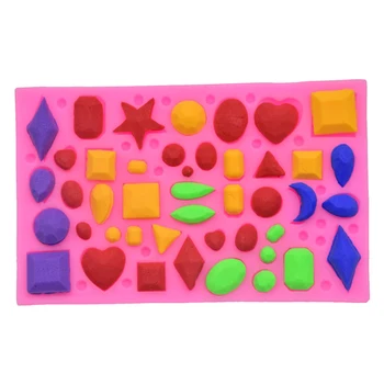

Creative 3D DIY Geometric Solid Gem Mold Graphics Silicone Mold Fondant Cake Mousse Mold Chocolate Fudge Tool