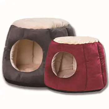 

Round Cat Bed - Cute and Comfortable Self Warming Plush Calming Cat Bed