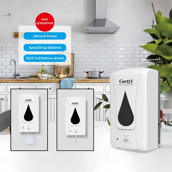 

Automatic Hand Sanitizer Dispenser Touchless Sensor Soap Dispenser Rechargeable Refillable Smart Sanitizing Gel Liquid Dispenser