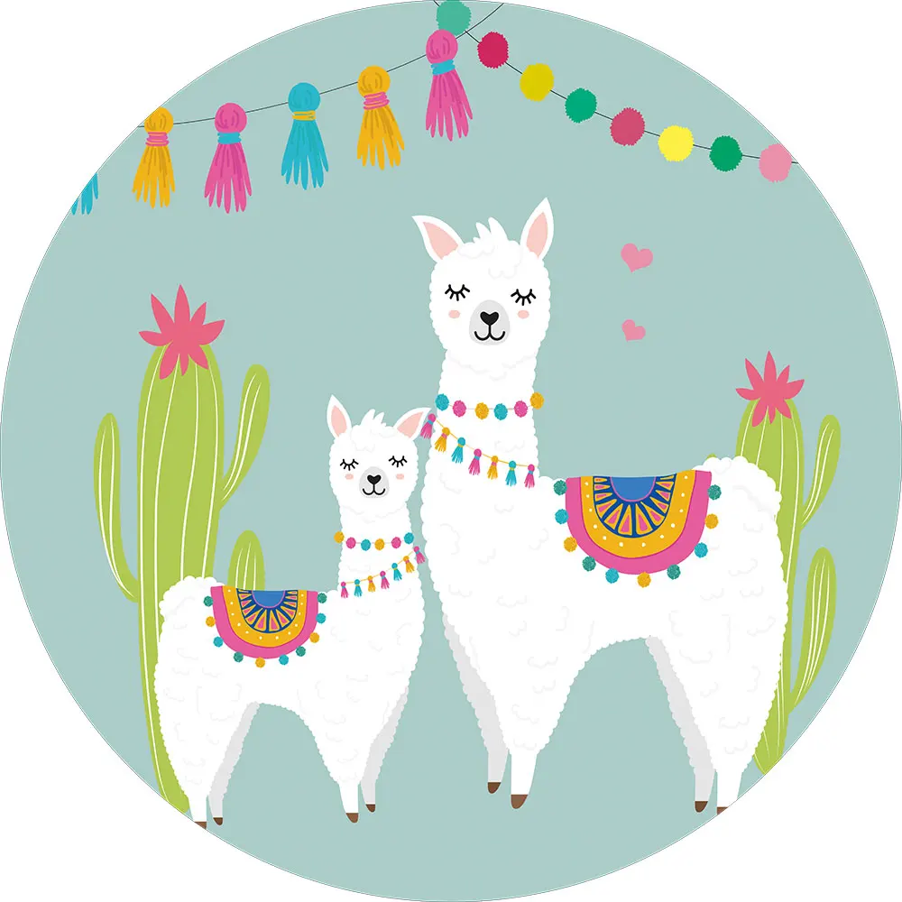 Sleutel levend opzettelijk Allenjoy Alpaca Mexicaanse Festival Ronde Cirkel Achtergrond Covers Cactus  Lint Vlaggen Baby Douche Achtergrond Verjaardag Behang|Achtergrond| -  AliExpress