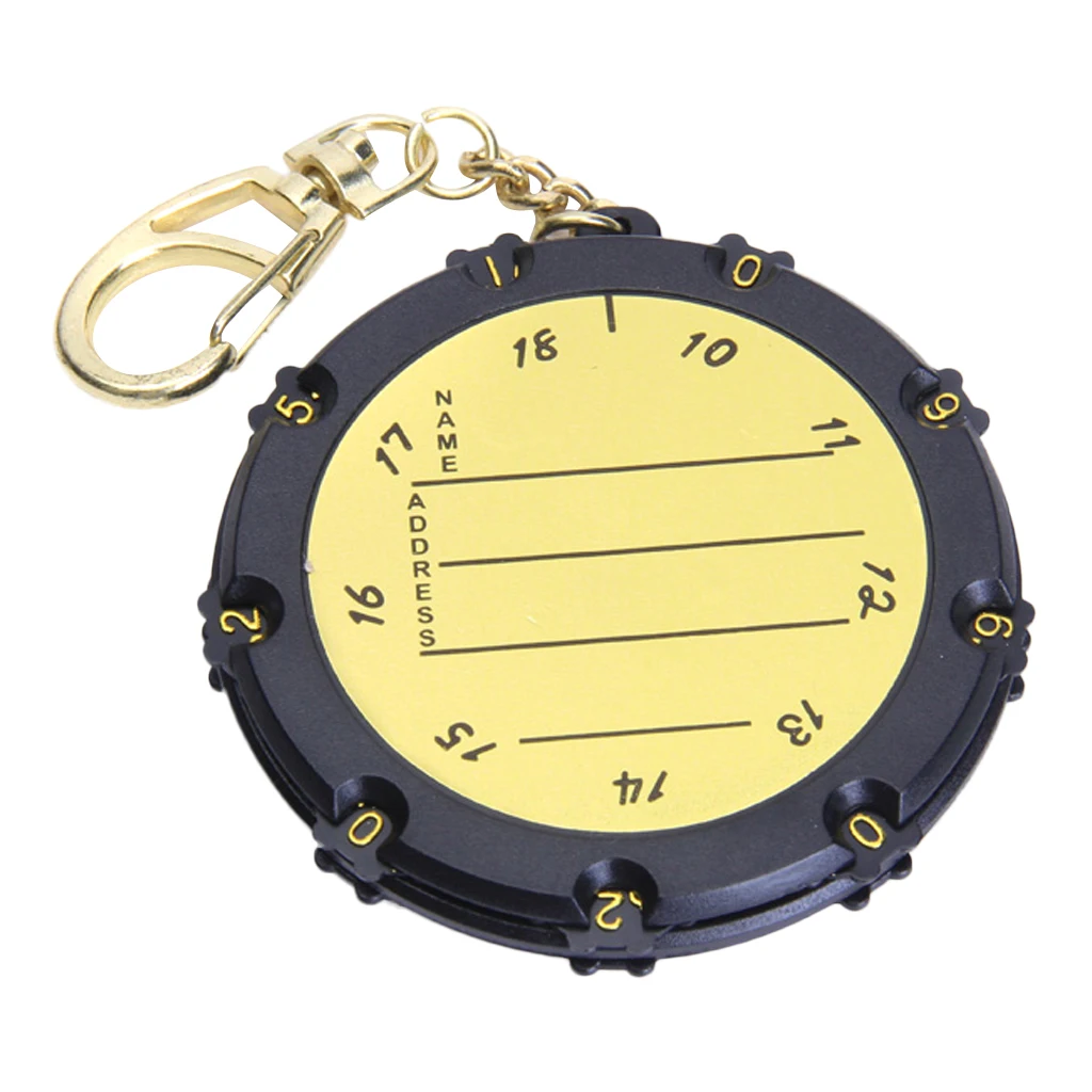 Golf Beads Score Counter With Clip + 18 Holes 9 Shots Golf Score Counter Round Scoring Tag