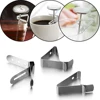 2pcs Stainless Steel Thermometer Barbeque Harmless Probe Clip Holder Coffee Cup Clip Kitchen Restaurant Nontoxic Heat-Resisting 2