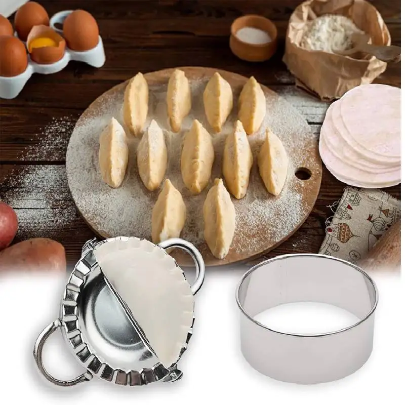 Dumpling Maker 2pc dumplings ware,baozi maker Small Dumpling Mold Ravioli Skin Maker Wrapper Pastry Making Tool Perogie Empanada Press Mold