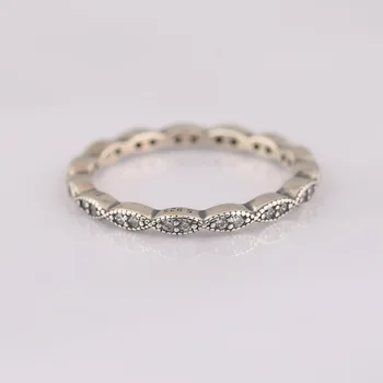 

Authentic S925 Sparkling Leaves Silver Banded With Crystal Ring For Women Wedding Party fit Lady Fine Jewelry
