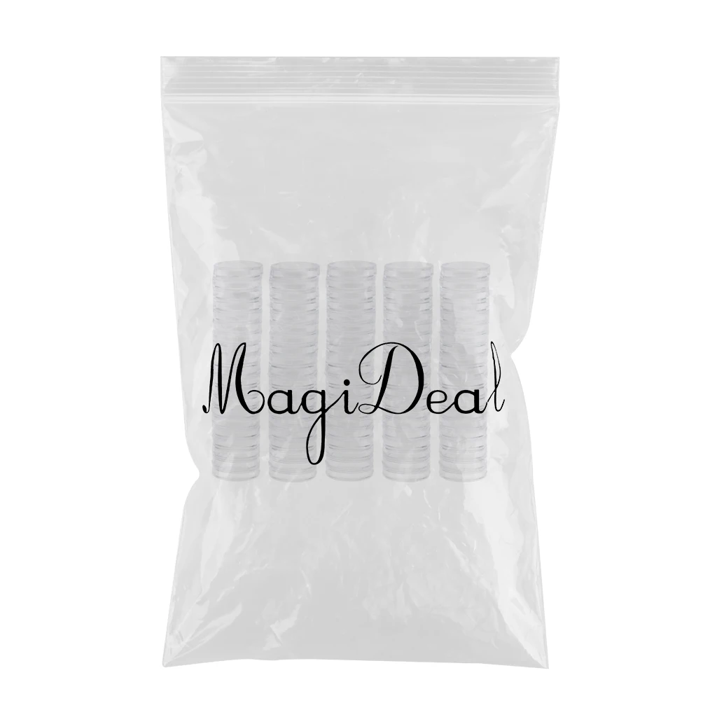 MagiDeal 100pcs/Lot Clear Round Plastic Coin Capsules Container Storage Holder Case 19mm/22mm/28mm/30mm/37mm/38mm MagiDeal 100pcs/Lot Clear Round Plastic Coin Capsules Container Storage Holder Case 19mm/22mm/28mm/30mm/37mm/38mm