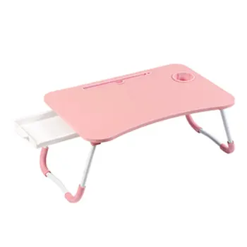 

Foldable Laptop Desk for Bed Sofa with Adjustable Tilting Top Breakfast Serving Tray with Folding Legs Multi Function Table