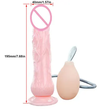 Realistic Big Dildo Vibrator Inflatable Dildo Simulated Ejaculation Dildo G Spot Anal Stimulate Dildo Sex Toys For Women/Men Gay 3