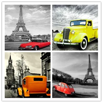 

2020 new DIY Diamond Painting Car Full Diamond Embroidery Complete Tower Art Wall Art Picture Birthday Present