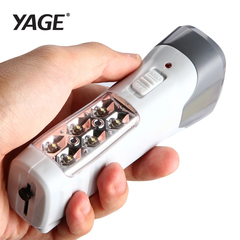 2016 Новый Yage Фонарик Ночь Свет Двойной Lanmp 2 режимы Led Torch Literna Laterna 2000 мАч Батареи