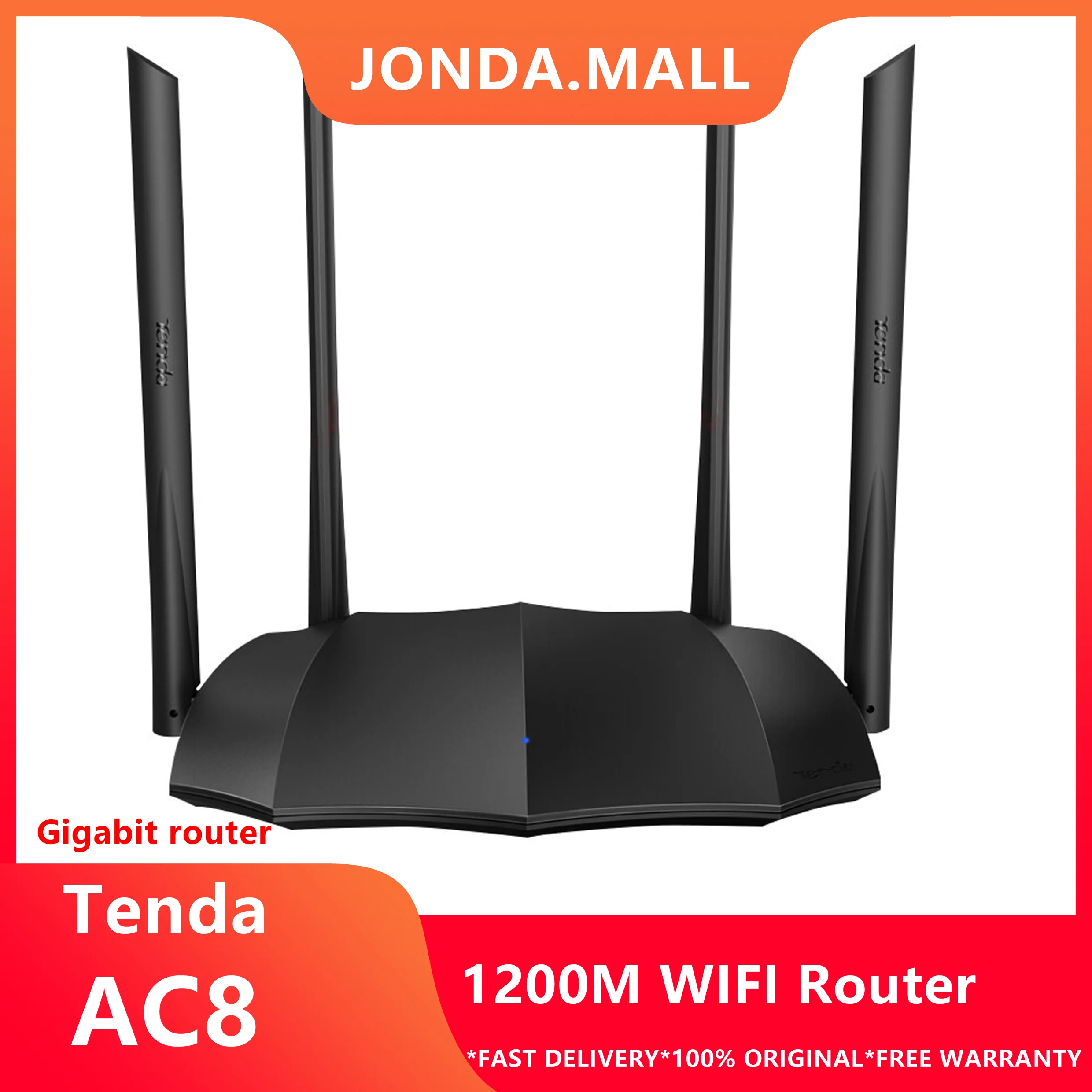 

Tenda AC8 AC1200M Wireless WiFi Router Support IPV6 Home Coverage Dual Band Wireless Router,App Control