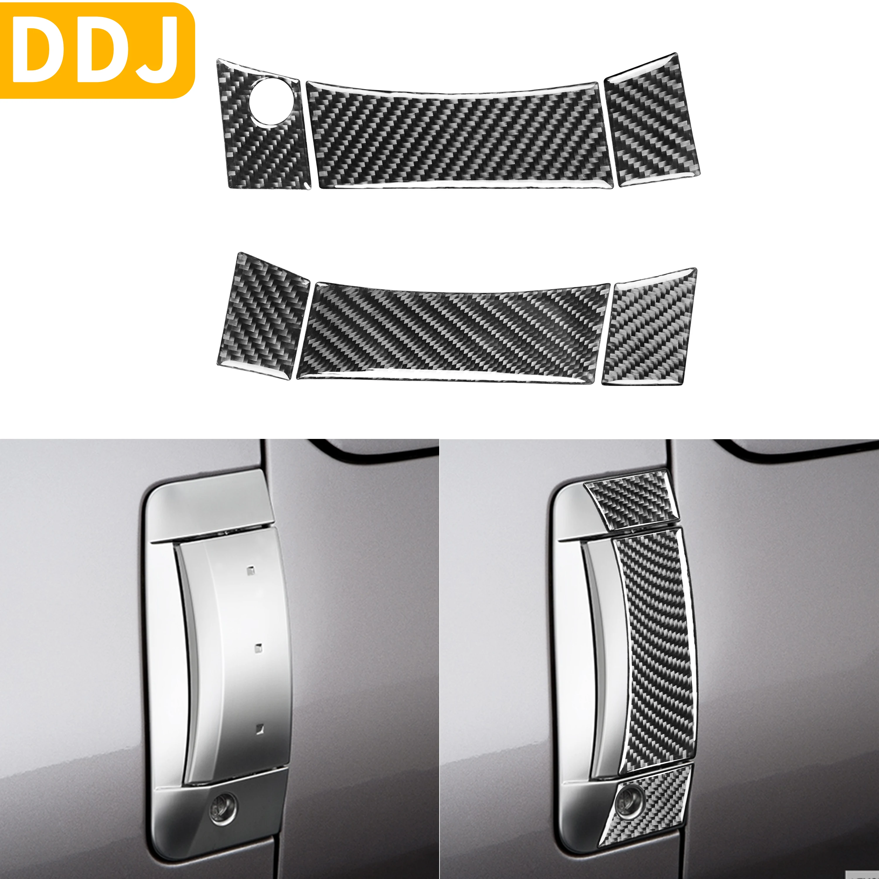 For Nissan 350Z Z33 2003-2009 Carbon Fiber Outside Outer Exterior Door Handle Cover Sticker Modified protective Car Accessories