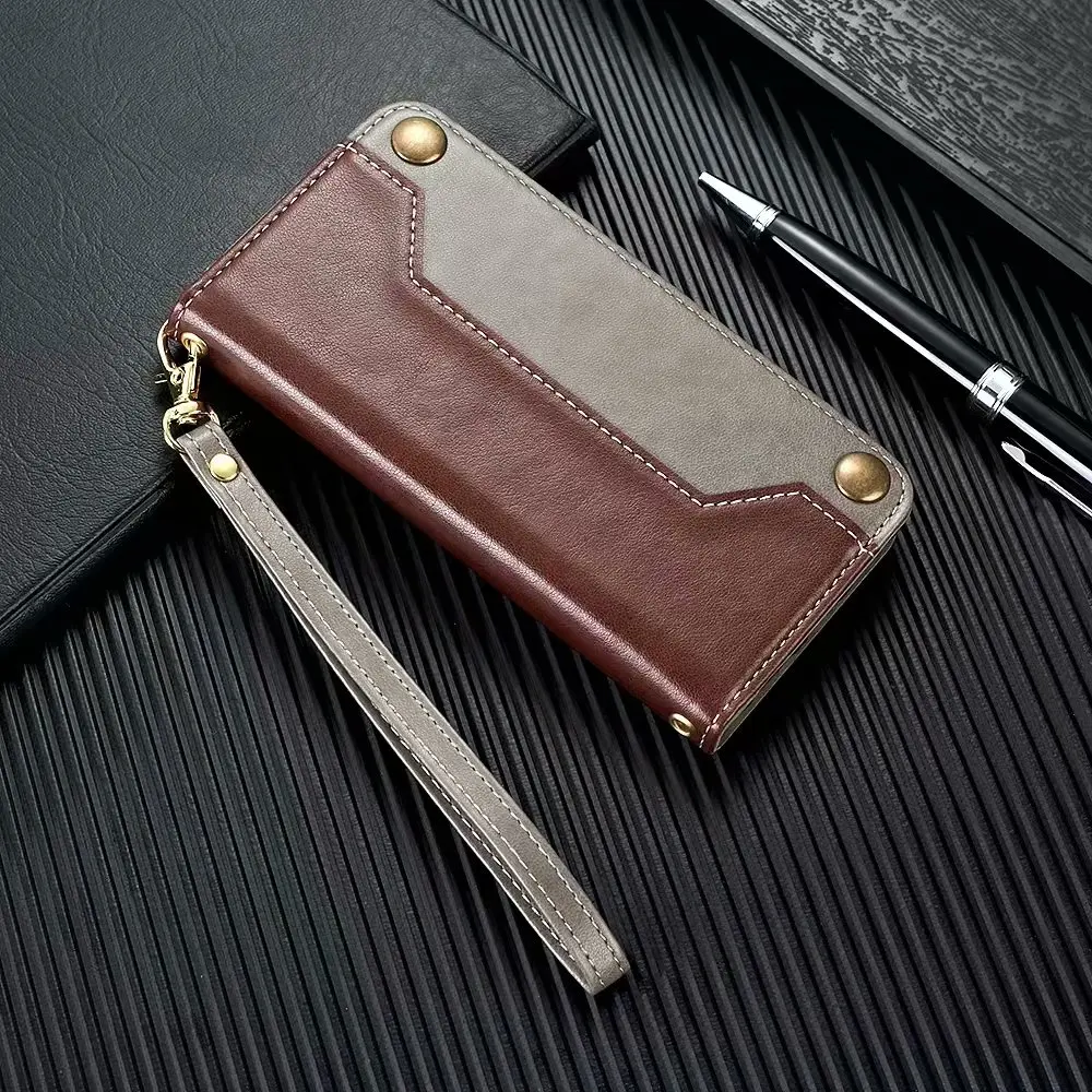 

JCOVRNI New stitching wallet holster for iPhone11ProMax 11pro 7 8plus with card slot bracket for iPhone XS XSMAX xr back cover