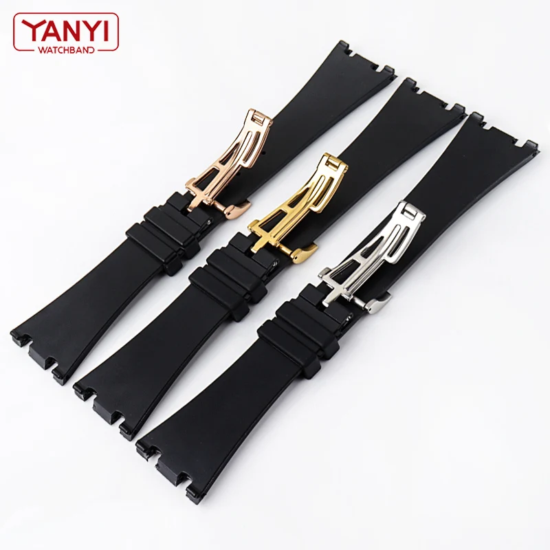 Premium Rubber Watch Strap, 28mm - Men's Sports Watch Band Bracelet