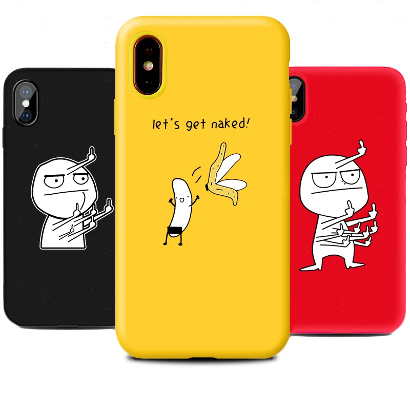 iphone 7 cover Funny Cartoon Phone Case for IPhone 12 Mini 11 Pro X XS MAX XR 8 7 6s Plus SE 2020 Cute Cases Soft Silicone TPU Back Cover Shell case iphone 6