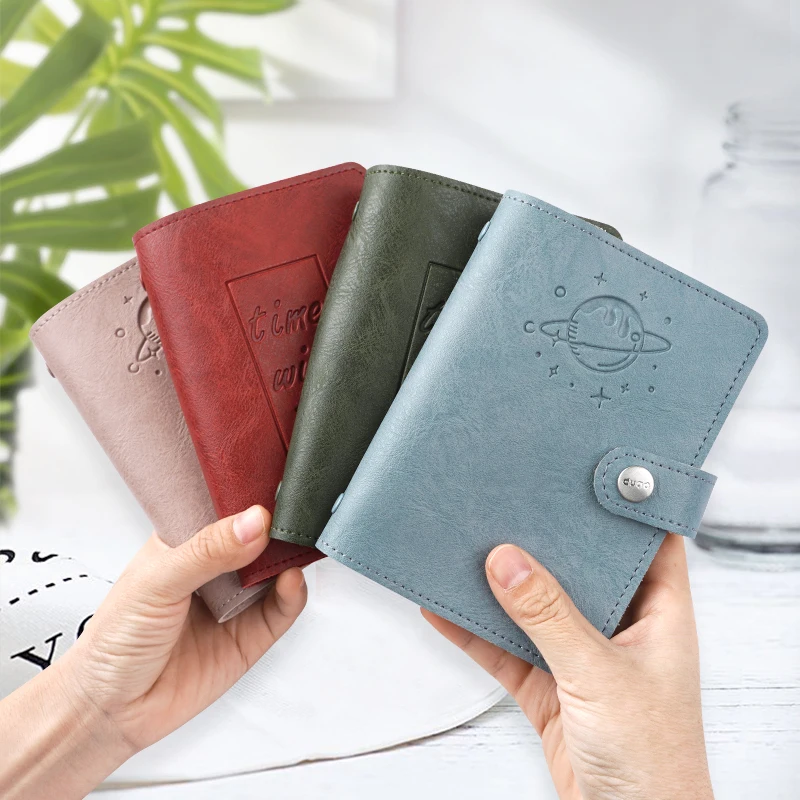 2020 Personal Organizer Leather Notebook A7 Rings Binder Mini Agenda Cowhide Diary Journal Sketchbook Planner | Канцтовары для
