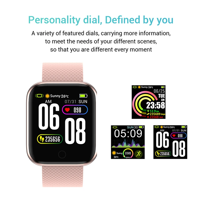 Nennbo Smart Bracelet With Weather Forecast Pedometer Heart Rate Monitor Cardio  Health Wristband Sports Fitness Tracker
