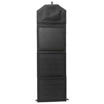

HOT-5V/12V 30W Solar Panel Charger Dual USB+DC Output Outdoor Foldable Portable Solar Charger