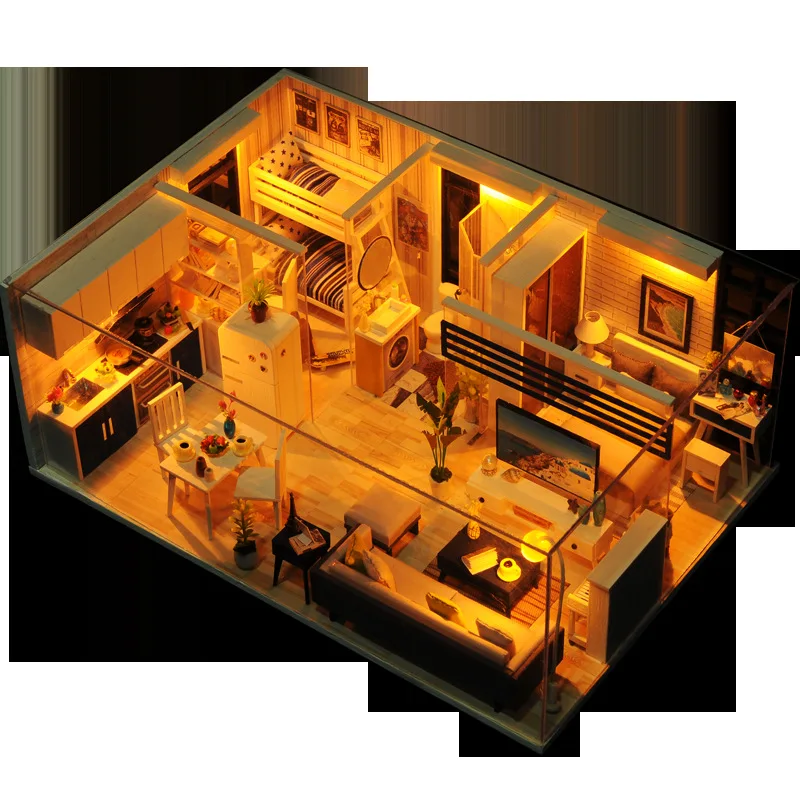 

DIY Hut Handmade Creative Loft Villa Assembled Small House Model Toy Non-for Making Made in China Gift Women's